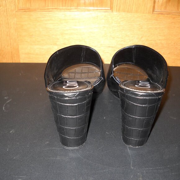Calvin Klein WOMENS Black Wedge Slide Sandals - - SIZE 10 - Picture 4 of 4